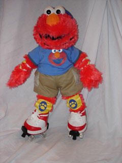 Build A Bear Elmo,---Crash --Loves Roller Skating, He really does not crash that often.