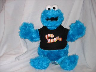 Build A Bear Cookie Monster,--Peppermint--Loves all those Las Vegas Buffets